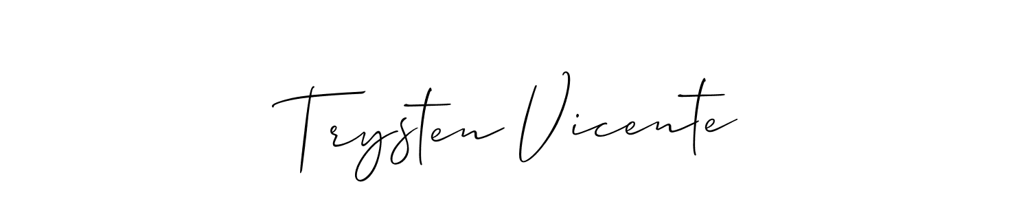 Also we have Trysten Vicente name is the best signature style. Create professional handwritten signature collection using Allison_Script autograph style. Trysten Vicente signature style 2 images and pictures png