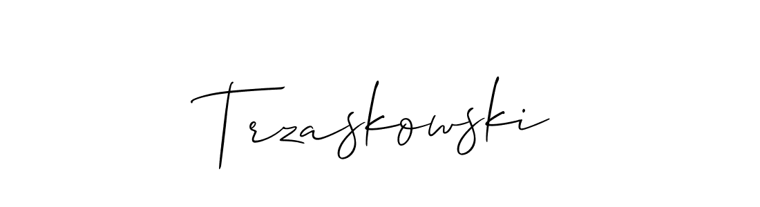 Allison_Script is a professional signature style that is perfect for those who want to add a touch of class to their signature. It is also a great choice for those who want to make their signature more unique. Get Trzaskowski name to fancy signature for free. Trzaskowski signature style 2 images and pictures png