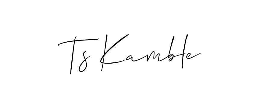 Make a beautiful signature design for name Ts Kamble. With this signature (Allison_Script) style, you can create a handwritten signature for free. Ts Kamble signature style 2 images and pictures png