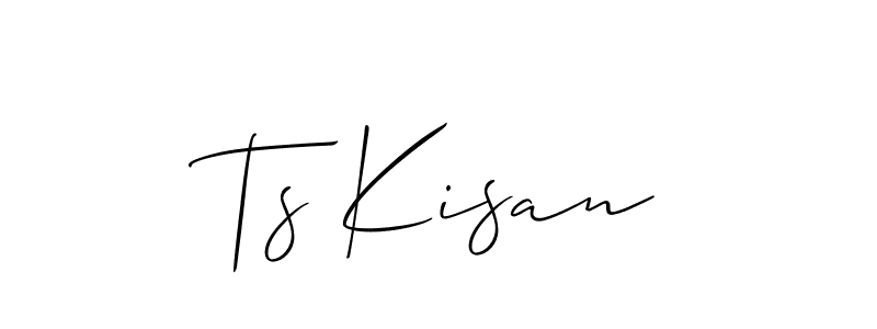 Use a signature maker to create a handwritten signature online. With this signature software, you can design (Allison_Script) your own signature for name Ts Kisan. Ts Kisan signature style 2 images and pictures png
