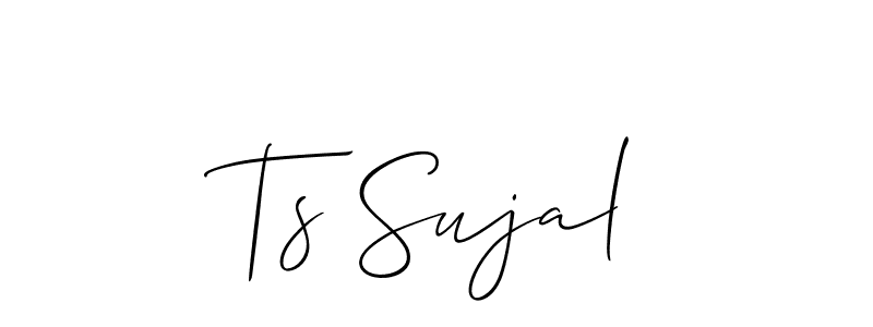 Best and Professional Signature Style for Ts Sujal. Allison_Script Best Signature Style Collection. Ts Sujal signature style 2 images and pictures png