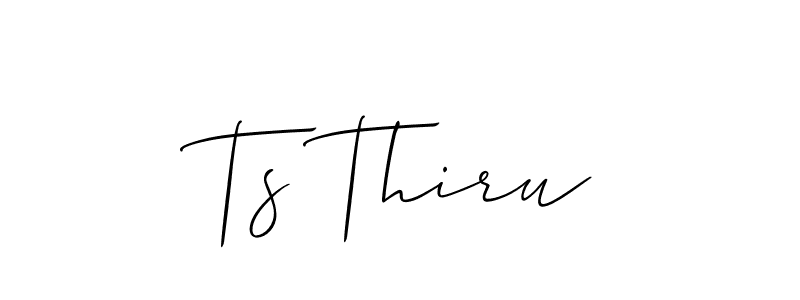 Design your own signature with our free online signature maker. With this signature software, you can create a handwritten (Allison_Script) signature for name Ts Thiru. Ts Thiru signature style 2 images and pictures png