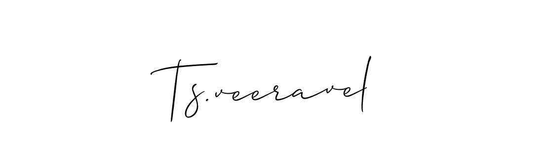 This is the best signature style for the Ts.veeravel name. Also you like these signature font (Allison_Script). Mix name signature. Ts.veeravel signature style 2 images and pictures png