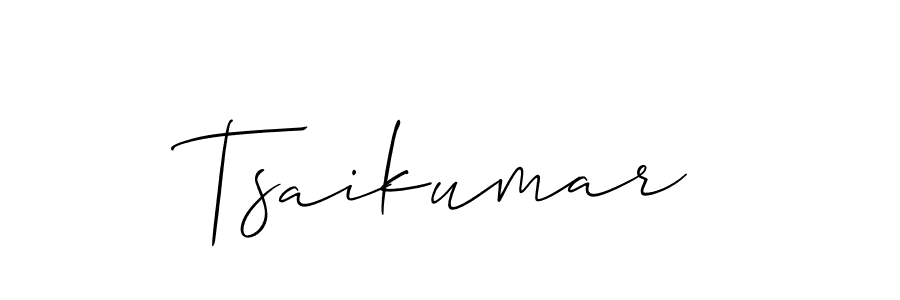 Create a beautiful signature design for name Tsaikumar. With this signature (Allison_Script) fonts, you can make a handwritten signature for free. Tsaikumar signature style 2 images and pictures png