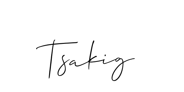 Also we have Tsakig name is the best signature style. Create professional handwritten signature collection using Allison_Script autograph style. Tsakig signature style 2 images and pictures png