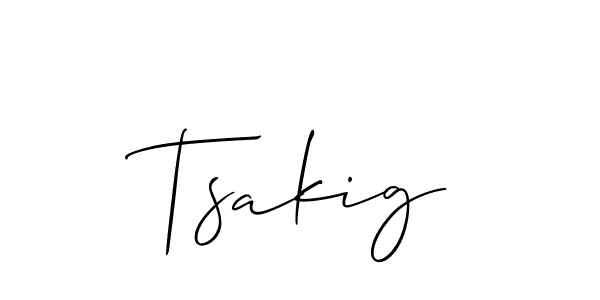 Best and Professional Signature Style for Tsakig. Allison_Script Best Signature Style Collection. Tsakig signature style 2 images and pictures png