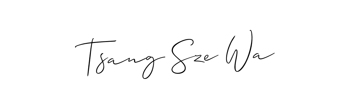 How to make Tsang Sze Wa name signature. Use Allison_Script style for creating short signs online. This is the latest handwritten sign. Tsang Sze Wa signature style 2 images and pictures png