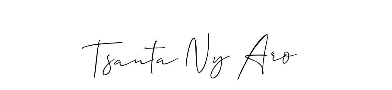 Tsanta Ny Aro stylish signature style. Best Handwritten Sign (Allison_Script) for my name. Handwritten Signature Collection Ideas for my name Tsanta Ny Aro. Tsanta Ny Aro signature style 2 images and pictures png