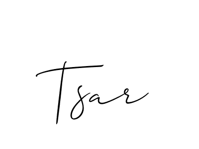 Create a beautiful signature design for name Tsar. With this signature (Allison_Script) fonts, you can make a handwritten signature for free. Tsar signature style 2 images and pictures png