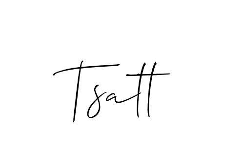 Once you've used our free online signature maker to create your best signature Allison_Script style, it's time to enjoy all of the benefits that Tsatt name signing documents. Tsatt signature style 2 images and pictures png