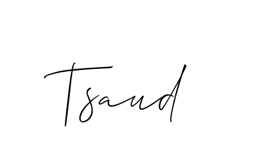 Allison_Script is a professional signature style that is perfect for those who want to add a touch of class to their signature. It is also a great choice for those who want to make their signature more unique. Get Tsaud name to fancy signature for free. Tsaud signature style 2 images and pictures png
