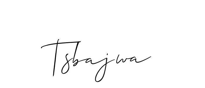 Create a beautiful signature design for name Tsbajwa. With this signature (Allison_Script) fonts, you can make a handwritten signature for free. Tsbajwa signature style 2 images and pictures png