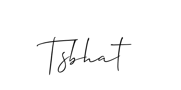 How to make Tsbhat name signature. Use Allison_Script style for creating short signs online. This is the latest handwritten sign. Tsbhat signature style 2 images and pictures png