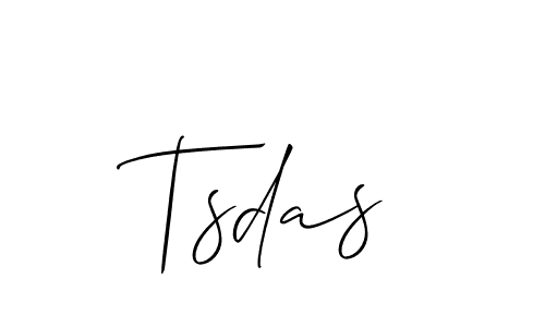 The best way (Allison_Script) to make a short signature is to pick only two or three words in your name. The name Tsdas include a total of six letters. For converting this name. Tsdas signature style 2 images and pictures png