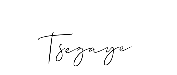 Design your own signature with our free online signature maker. With this signature software, you can create a handwritten (Allison_Script) signature for name Tsegaye. Tsegaye signature style 2 images and pictures png