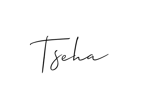 Also we have Tseha name is the best signature style. Create professional handwritten signature collection using Allison_Script autograph style. Tseha signature style 2 images and pictures png