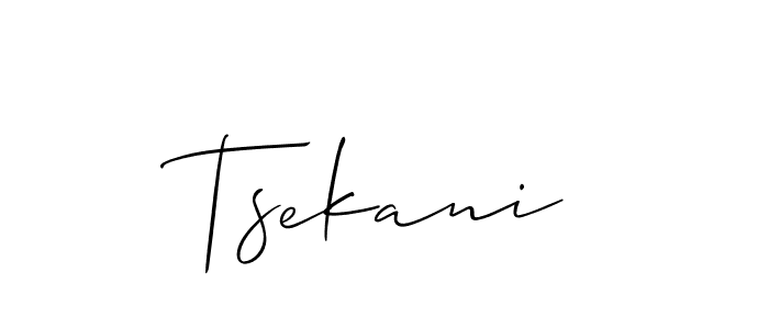 if you are searching for the best signature style for your name Tsekani. so please give up your signature search. here we have designed multiple signature styles  using Allison_Script. Tsekani signature style 2 images and pictures png