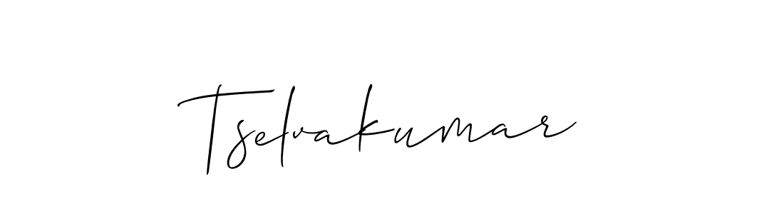 It looks lik you need a new signature style for name Tselvakumar. Design unique handwritten (Allison_Script) signature with our free signature maker in just a few clicks. Tselvakumar signature style 2 images and pictures png