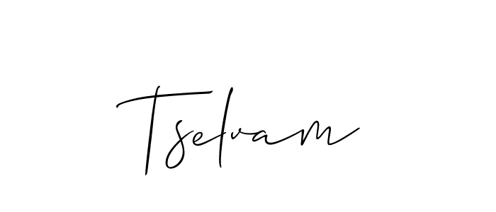 It looks lik you need a new signature style for name Tselvam. Design unique handwritten (Allison_Script) signature with our free signature maker in just a few clicks. Tselvam signature style 2 images and pictures png