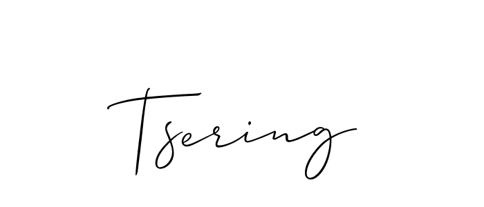 Tsering stylish signature style. Best Handwritten Sign (Allison_Script) for my name. Handwritten Signature Collection Ideas for my name Tsering. Tsering signature style 2 images and pictures png