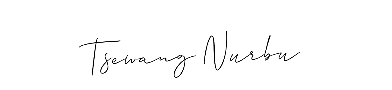 Also You can easily find your signature by using the search form. We will create Tsewang Nurbu name handwritten signature images for you free of cost using Allison_Script sign style. Tsewang Nurbu signature style 2 images and pictures png