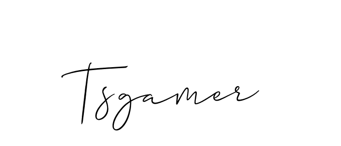 Create a beautiful signature design for name Tsgamer. With this signature (Allison_Script) fonts, you can make a handwritten signature for free. Tsgamer signature style 2 images and pictures png