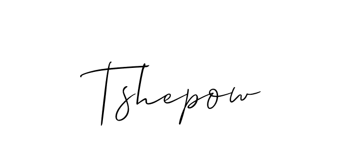 Similarly Allison_Script is the best handwritten signature design. Signature creator online .You can use it as an online autograph creator for name Tshepow. Tshepow signature style 2 images and pictures png