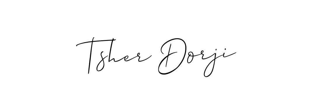 How to Draw Tsher Dorji signature style? Allison_Script is a latest design signature styles for name Tsher Dorji. Tsher Dorji signature style 2 images and pictures png