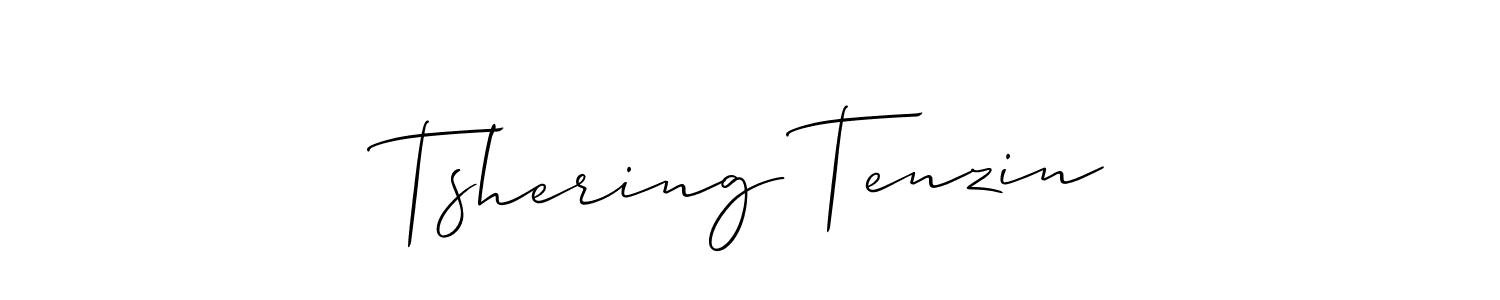 Design your own signature with our free online signature maker. With this signature software, you can create a handwritten (Allison_Script) signature for name Tshering Tenzin. Tshering Tenzin signature style 2 images and pictures png