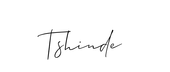 Make a beautiful signature design for name Tshinde. With this signature (Allison_Script) style, you can create a handwritten signature for free. Tshinde signature style 2 images and pictures png
