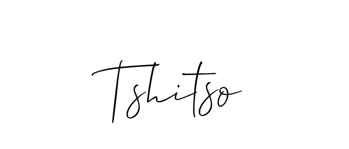 Design your own signature with our free online signature maker. With this signature software, you can create a handwritten (Allison_Script) signature for name Tshitso. Tshitso signature style 2 images and pictures png