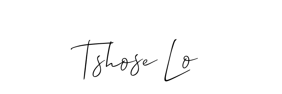 It looks lik you need a new signature style for name Tshose Lo. Design unique handwritten (Allison_Script) signature with our free signature maker in just a few clicks. Tshose Lo signature style 2 images and pictures png