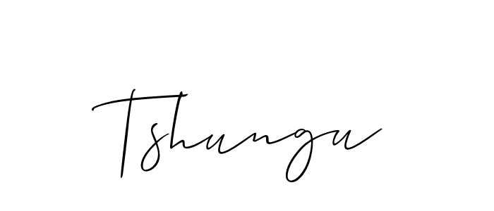 Create a beautiful signature design for name Tshungu. With this signature (Allison_Script) fonts, you can make a handwritten signature for free. Tshungu signature style 2 images and pictures png
