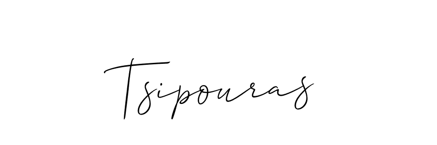 Use a signature maker to create a handwritten signature online. With this signature software, you can design (Allison_Script) your own signature for name Tsipouras. Tsipouras signature style 2 images and pictures png