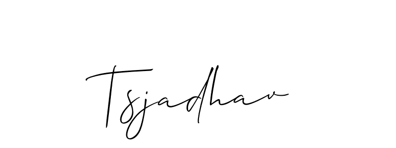 Also we have Tsjadhav name is the best signature style. Create professional handwritten signature collection using Allison_Script autograph style. Tsjadhav signature style 2 images and pictures png