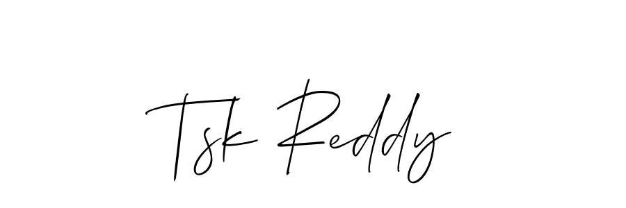 It looks lik you need a new signature style for name Tsk Reddy. Design unique handwritten (Allison_Script) signature with our free signature maker in just a few clicks. Tsk Reddy signature style 2 images and pictures png