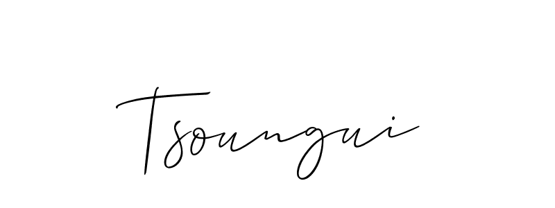 This is the best signature style for the Tsoungui name. Also you like these signature font (Allison_Script). Mix name signature. Tsoungui signature style 2 images and pictures png