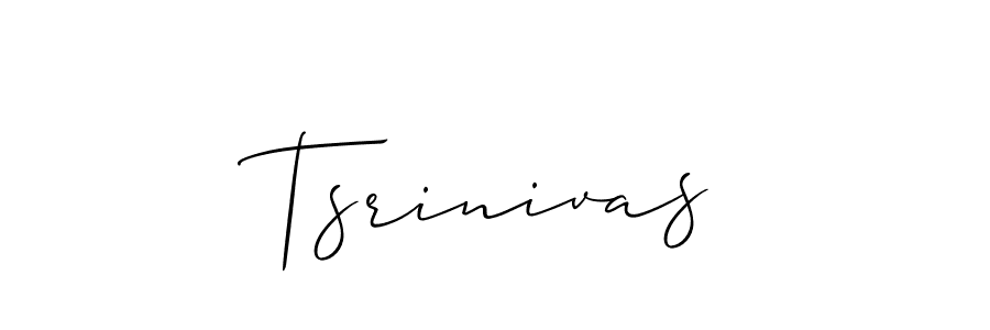 Allison_Script is a professional signature style that is perfect for those who want to add a touch of class to their signature. It is also a great choice for those who want to make their signature more unique. Get Tsrinivas name to fancy signature for free. Tsrinivas signature style 2 images and pictures png