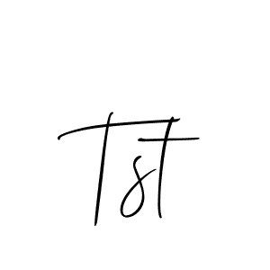 if you are searching for the best signature style for your name Tst. so please give up your signature search. here we have designed multiple signature styles  using Allison_Script. Tst signature style 2 images and pictures png