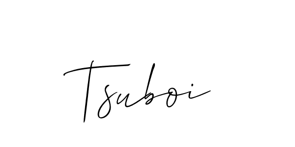 Make a beautiful signature design for name Tsuboi. With this signature (Allison_Script) style, you can create a handwritten signature for free. Tsuboi signature style 2 images and pictures png