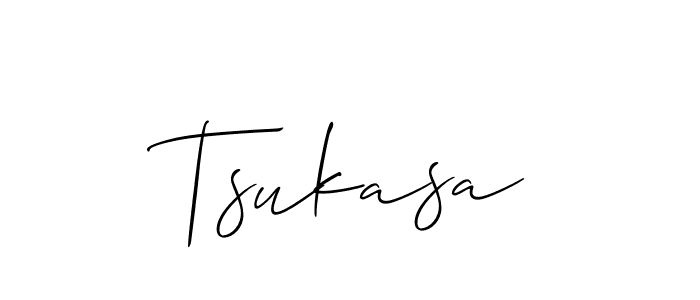 Make a beautiful signature design for name Tsukasa. With this signature (Allison_Script) style, you can create a handwritten signature for free. Tsukasa signature style 2 images and pictures png