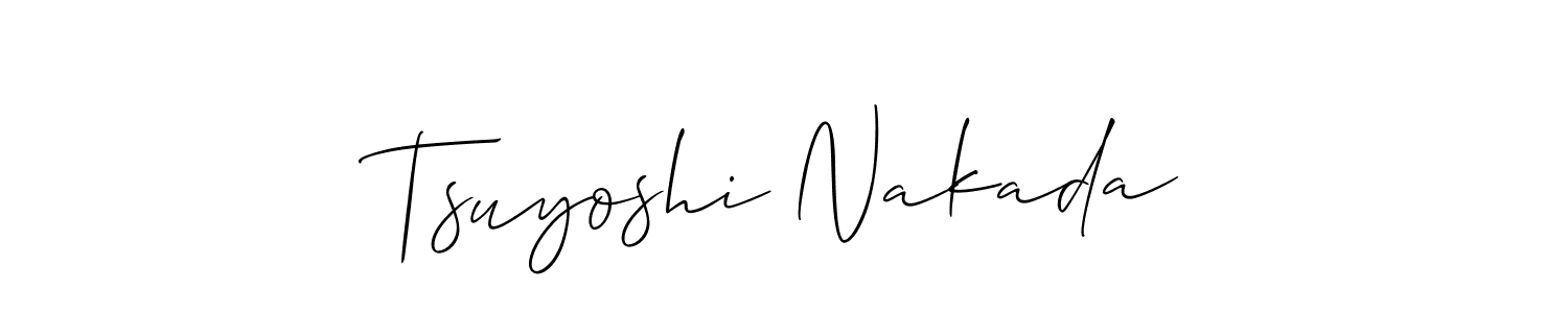 Make a beautiful signature design for name Tsuyoshi Nakada. With this signature (Allison_Script) style, you can create a handwritten signature for free. Tsuyoshi Nakada signature style 2 images and pictures png