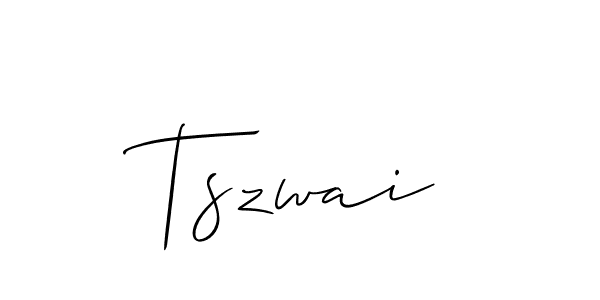 if you are searching for the best signature style for your name Tszwai. so please give up your signature search. here we have designed multiple signature styles  using Allison_Script. Tszwai signature style 2 images and pictures png