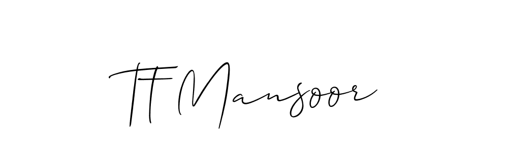 You can use this online signature creator to create a handwritten signature for the name Tt Mansoor. This is the best online autograph maker. Tt Mansoor signature style 2 images and pictures png