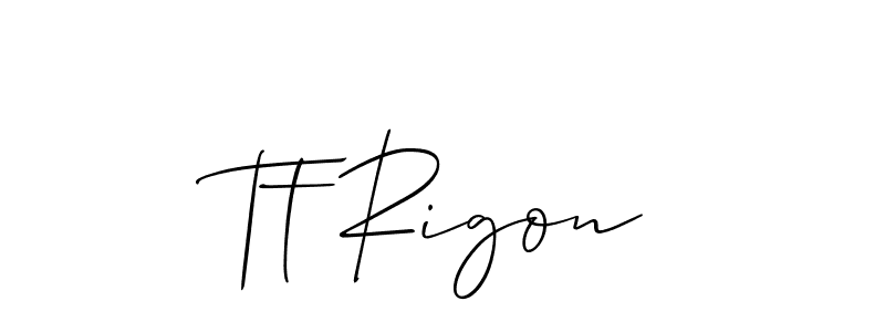 if you are searching for the best signature style for your name Tt Rigon. so please give up your signature search. here we have designed multiple signature styles  using Allison_Script. Tt Rigon signature style 2 images and pictures png