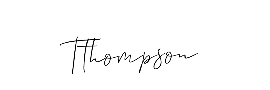 The best way (Allison_Script) to make a short signature is to pick only two or three words in your name. The name Tthompson include a total of six letters. For converting this name. Tthompson signature style 2 images and pictures png