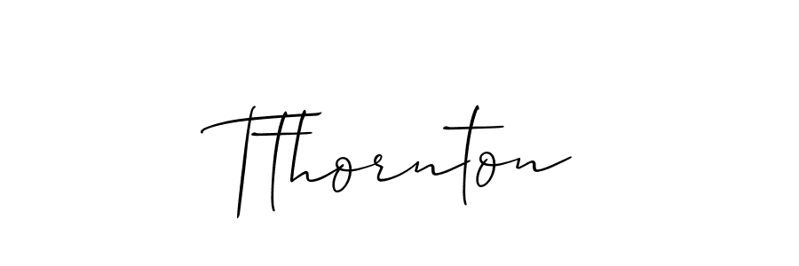 How to make Tthornton signature? Allison_Script is a professional autograph style. Create handwritten signature for Tthornton name. Tthornton signature style 2 images and pictures png