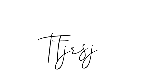 The best way (Allison_Script) to make a short signature is to pick only two or three words in your name. The name Ttjrsj include a total of six letters. For converting this name. Ttjrsj signature style 2 images and pictures png