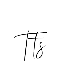 Make a beautiful signature design for name Tts. With this signature (Allison_Script) style, you can create a handwritten signature for free. Tts signature style 2 images and pictures png