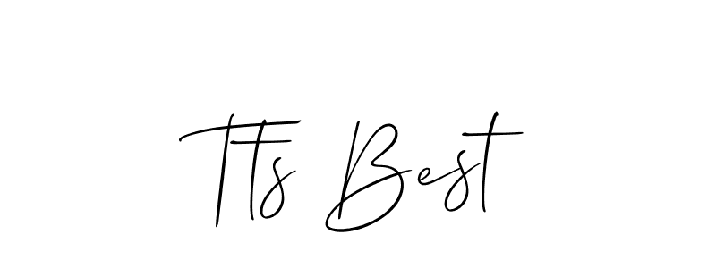 Use a signature maker to create a handwritten signature online. With this signature software, you can design (Allison_Script) your own signature for name Tts Best. Tts Best signature style 2 images and pictures png